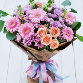  Antalya Flower Order Bouquet Mixed roses Gerbera chrysanthemum