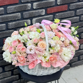  Antalya Flower Soft Arrangement in Basket Large Size